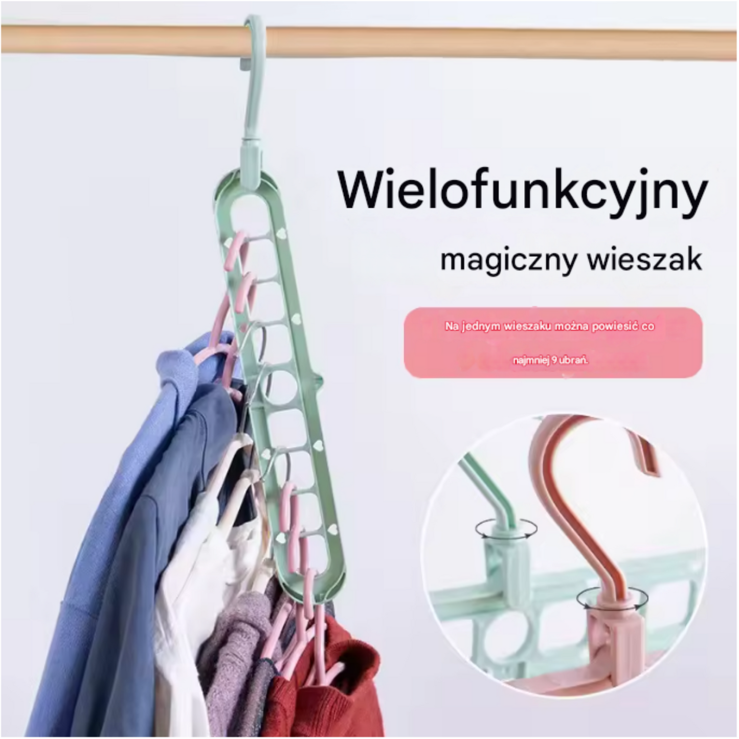 Wieszak Oszczędzający Miejsce – Organizer do Szafy