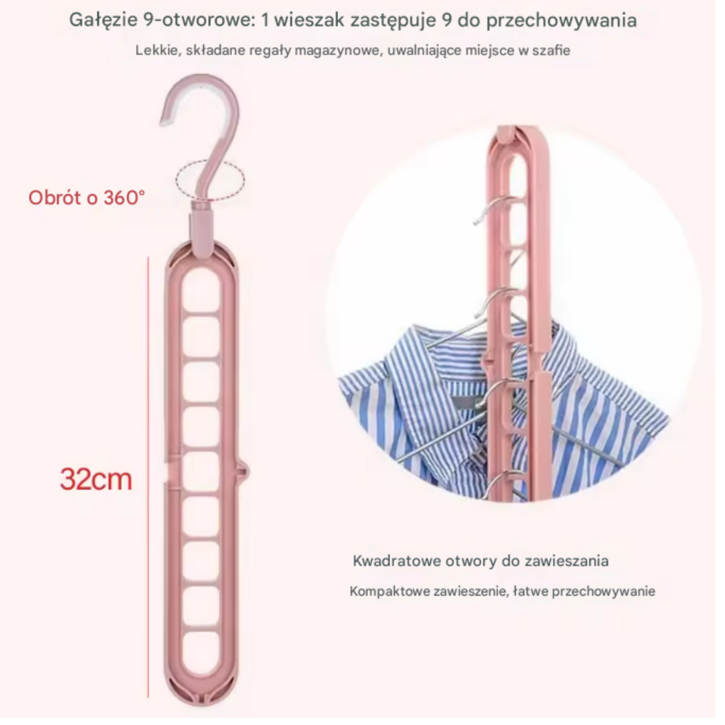 Wieszak Oszczędzający Miejsce – Organizer do Szafy